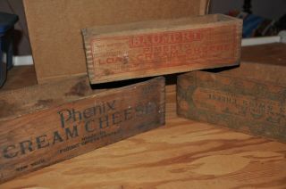 Vintage Wooden Cheese Boxes,  3