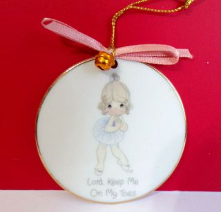 Precious Moments Lord Keep Me On My Toes Ballerina Ballet Porcelain Ornament