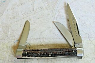 Vintage German J A Henckels Stag Hand Forged 190 Premium Stock Knife