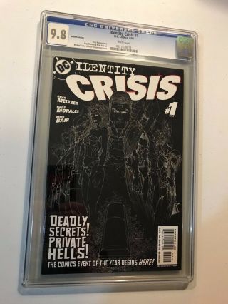 Dc Comics Identity Crisis 1 Cgc 9.  8 Negative Variant Second Printing Superman