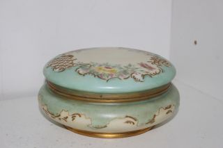 Antique D&c Limoges France Hand Painted Porcelain Powder/trinket/dresser Box