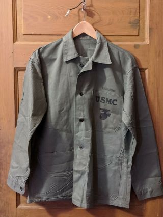 Ww2 / Korean War Vintage Usmc Named Hbt Jacket