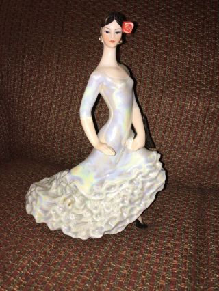 Antique Carmen Spanish Senorita Lady Dancer Porcelain Figurine Statue Ussr