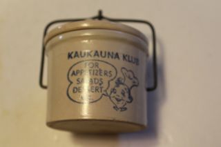 Vintage 6 Oz Kaukauna Klub Dairy Cheese Butter Cream Crock Rare