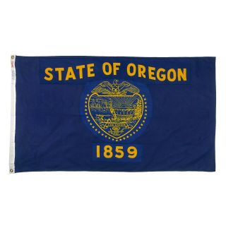 Vintage Cotton Oregon State Flag Usa American Beaver Old Cloth Banner Pennant Us