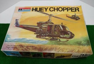 Vintage Monogram Huey Chopper 1/24 Scale Model Kit 5602 1976 Unbuilt Rare