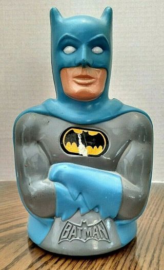 Batman Mego Vintage Savers Bank/1974/with Stopper/dc Comics/adam West