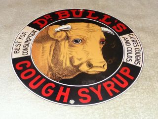 VINTAGE DR.  BULL ' S COUGH SYRUP 11 1/4 