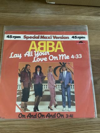 Abba Lay All Your Love On Me 1980 Dutch 12 " Vinyl Single Maxi
