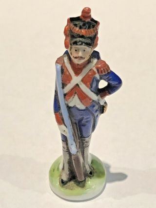 Scheibe Alsbach Miniature Porcelain Soldier Figurine,  2 - 3/8 " Tall,  Germany