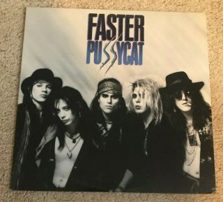 Faster Pussycat S/t Debut Lp Vinyl 1987 Orig Elektra/asylum Vg,  Hard Rock Hair