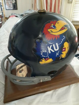 Ku Kansas Jayhawks Ku Vintage Football Helmet Lamp And Looks Great