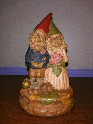 Vintage Tom Clark Gnome Bride And Groom Figurine 1994 Signed And Numbered
