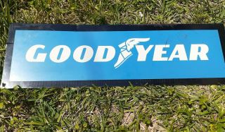 Authentic Vintage Goodyear Tires Metal Sign Nos Rare 30 " Dealer Display 1