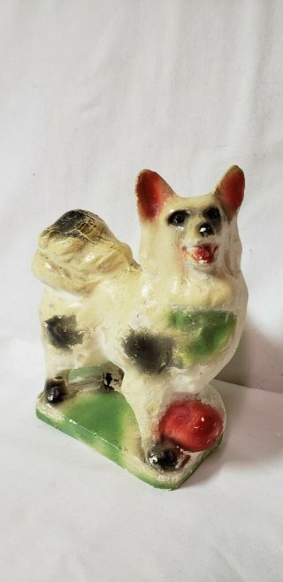 Vintage Carnival Prize Dog With Ball