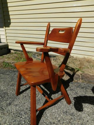 Vtg Early Cushman Ruddy Rock Maple Arm Chair 4125a Herman Devries Arts & Crafts