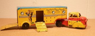 Vintage Marx Roy Rogers & Trigger Tin Litho Dodge Truck/horse Trailer