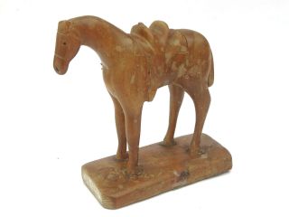 Antique Folk Art Primitive Wood Carved Horse Western Sculpture