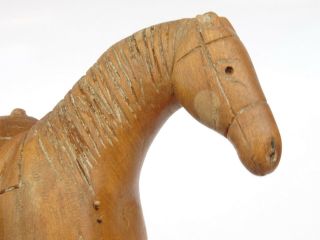 Antique Folk Art Primitive Wood Carved Horse Western Sculpture 3