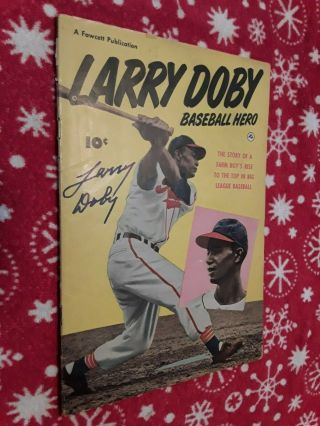 Autographed 1950 Larry Doby Comic Book " Baseball Hero "