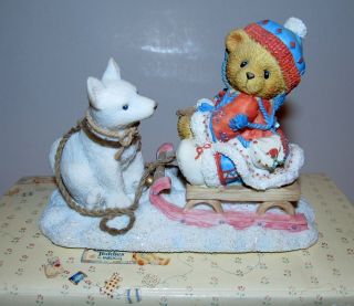 Christmas Winter Cherished Teddies " Erica - Friends Are Always Pulling For You "
