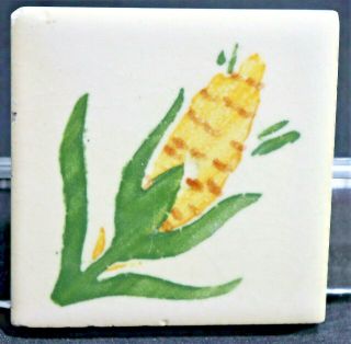 Vintage Portuguese Traditional Hand Painted Tile (corn Cob)