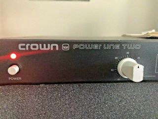 Vintage Crown Power Line Two Amplifier Pl - 2 - Audiophile Stereo Mono Amp