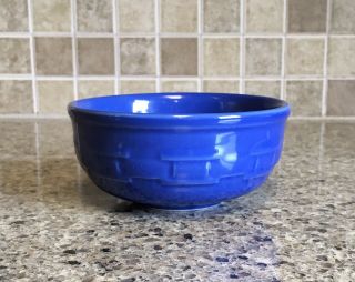 1 Longaberger Pottery 5” Cereal Soup Salad Bowl Woven Traditions Cornflower Blue