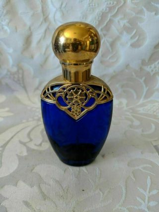 Vintage Cobalt Blue Glass Mesmerize Perfume Bottle Possibly Avon