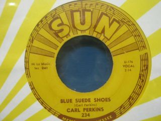 Record 7” Single Carl Perkins Blue Suede Shoes 2486