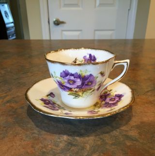 Antique Rosina Bone China Cup And Saucer,  Made In England -