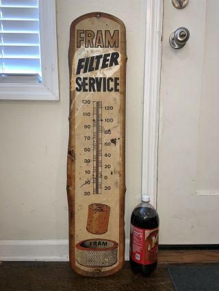 Vintage Fram Filter Service Thermometer: Rare Service Station Memrobilia