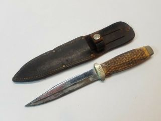 Vintage Case Xx Fixed Blade Knife With Sheath