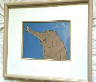 Vintage 1967 Walt Disney Animation Cel Jungle Book Framed Elephant