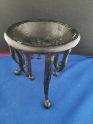 Vintage Metal Compote Plant Stand 5 " D 5 1/2 " H