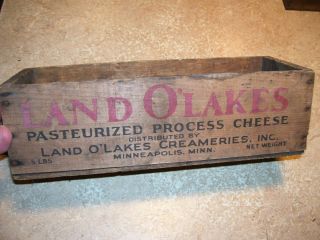 Vintage Land O Lakes 5 Pound Wood Cheese Box