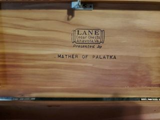 Vintage Lane Cedar Trinket Box Mather Of Palatka With Key 2