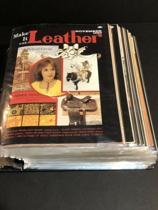 33 Vintage Make It With Leather Magazines W/ Pull - Out Patterns