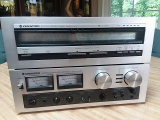 Vintage Kenwood Am - Fm Stereo Receiver Model Kt 413 & Ka 405 Amplifier