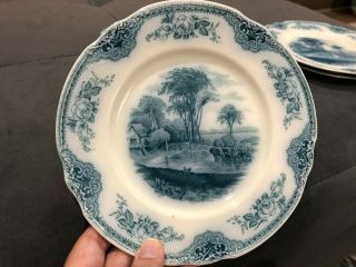 Rare Antique J&g Meakin " The Sandown " (blue) Dessert Plate