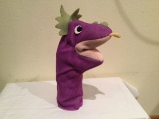 Vtg Plush Legends And Lore Jurassic Yourasaurus Puppet,  Moveable Mouth Vhtf,  Usa