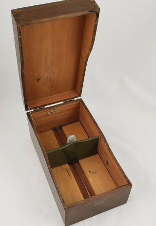 Vintage Dovetail Wood File Box For 3x5 Cards,  Recipes Globe Wernicke No 7310 - C