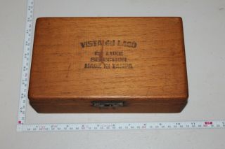 Vintage Vista Del Lago Vintage Cigar Box Wooden