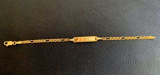 Vintage 14k Solid Gold Baby Bracelet Engraved Jason With