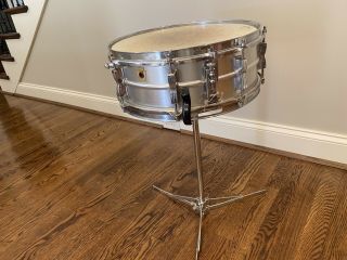 Vintage 1965 Ludwig Acrolite Snare Drum W Key,  Case,  And