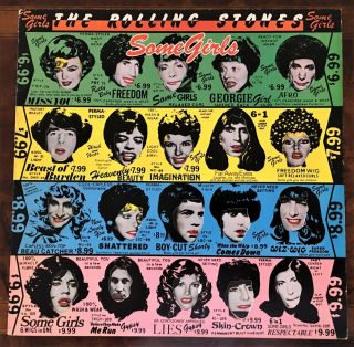 The Rolling Stones " Some Girls ".  Vinyl Lp Record.  Die - Cut