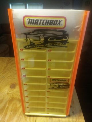 Vintage Matchbox Car Swivel Display Case With 80 Cars