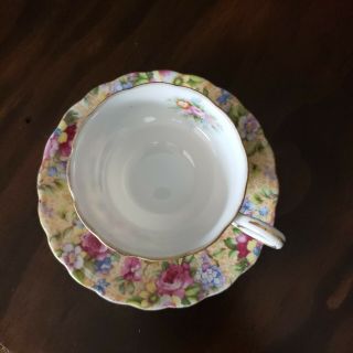 Floral Porcelain Tea Cup And Plate M.  B.  Made In Occupied Japan Mark 2