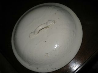Vintage Stoneware Crock Lid Cream Color 10 " Diameter,  Fits 7 1/4