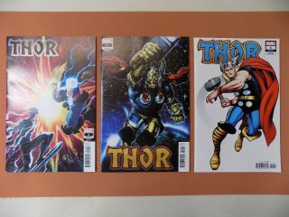 Thor 1 Marvel Comic 1:25 & 1:50 & 1:100 Variants 2020 (3 Books)